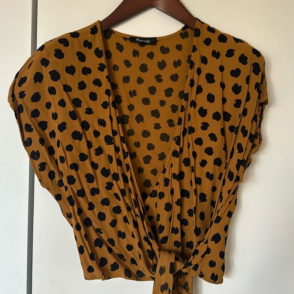 Madewell Cap Sleeve Wrap Shirt